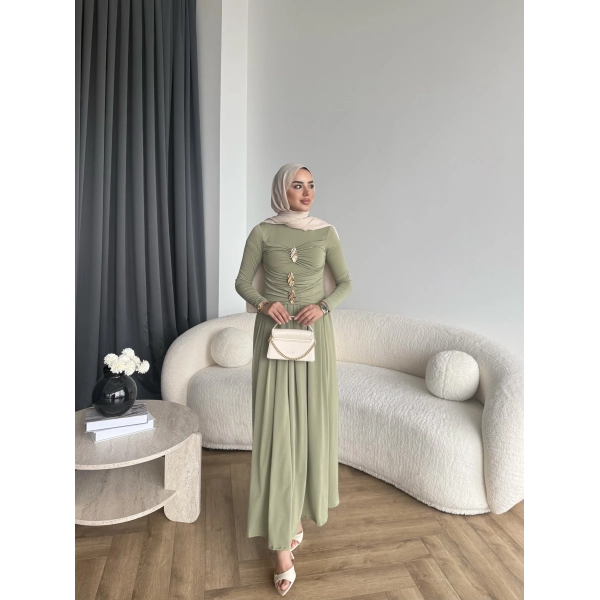 Hr - Desan Sandy Elbise - Yeşil