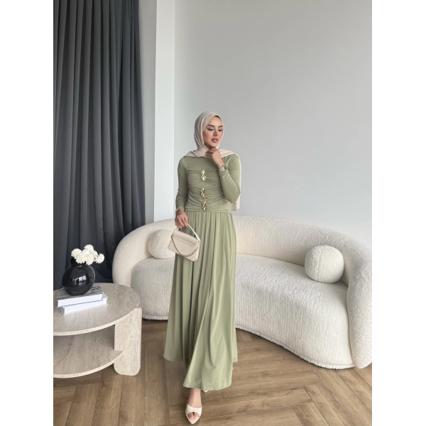 Hr - Desan Sandy Elbise - Yeşil