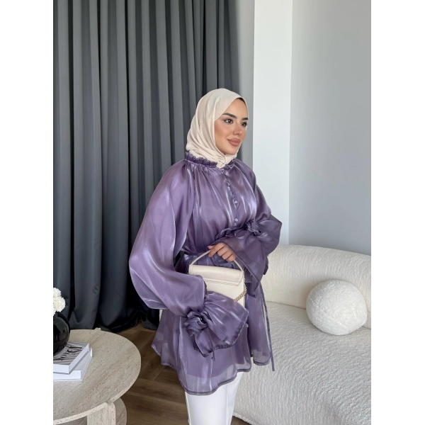 Hen - Welpan Momli Gömlek - Lila
