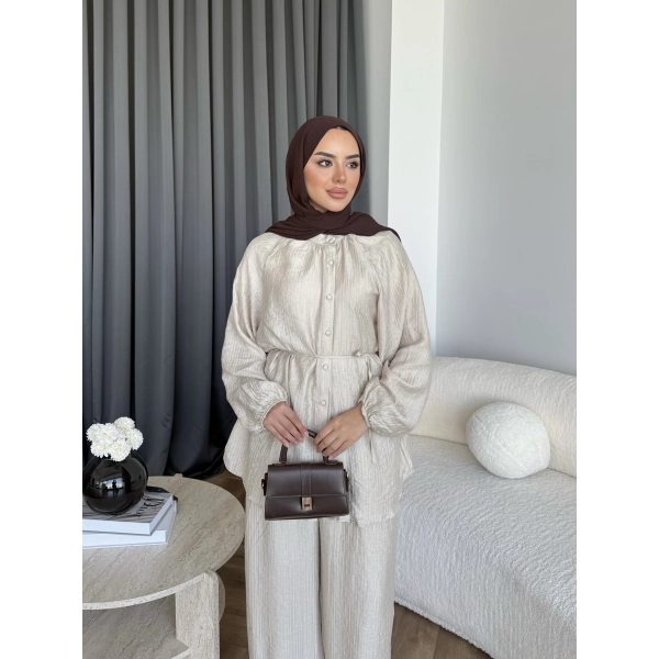 Tb - Nursu Takım - Bej