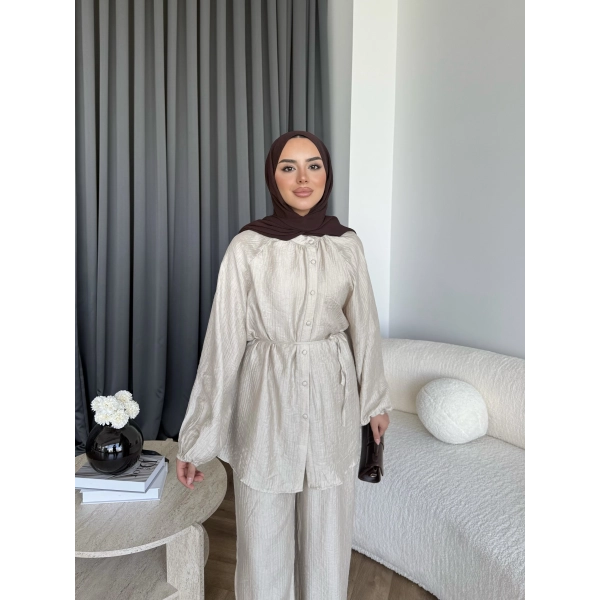 Tb - Nursu Takım - Bej