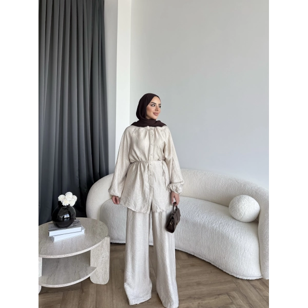 Tb - Nursu Takım - Bej