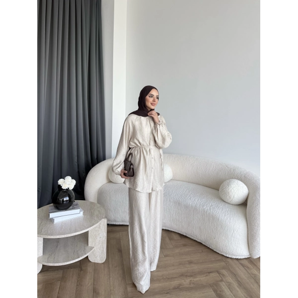 Tb - Nursu Takım - Bej