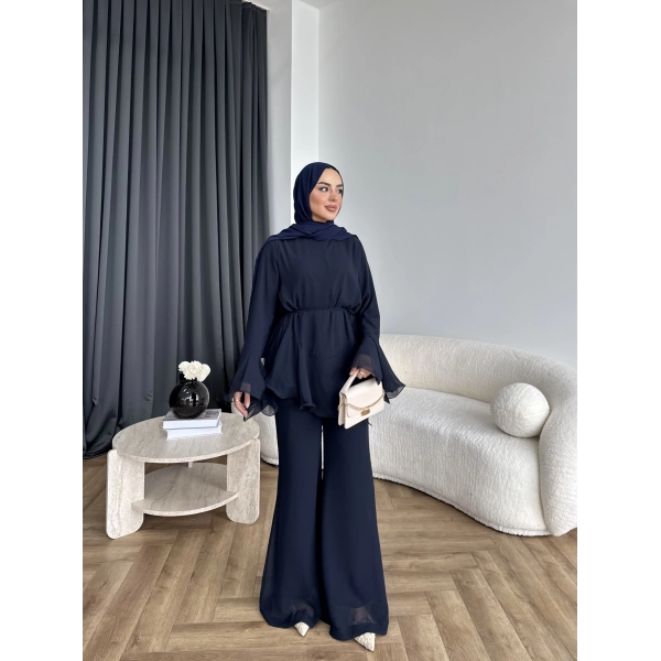Hew - Eldar Şifon Takım - Lacivert - BAYRAMDAN SONRA 10-15 İŞ GÜNÜ İÇİNDE GELİCEKTİR