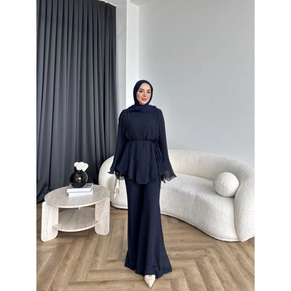 Hew - Eldar Şifon Takım - Lacivert - BAYRAMDAN SONRA 10-15 İŞ GÜNÜ İÇİNDE GELİCEKTİR