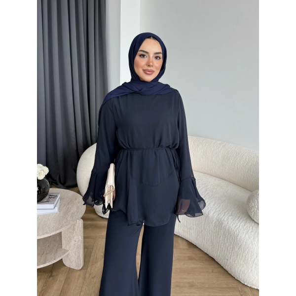 Hew - Eldar Şifon Takım - Lacivert - BAYRAMDAN SONRA 10-15 İŞ GÜNÜ İÇİNDE GELİCEKTİR