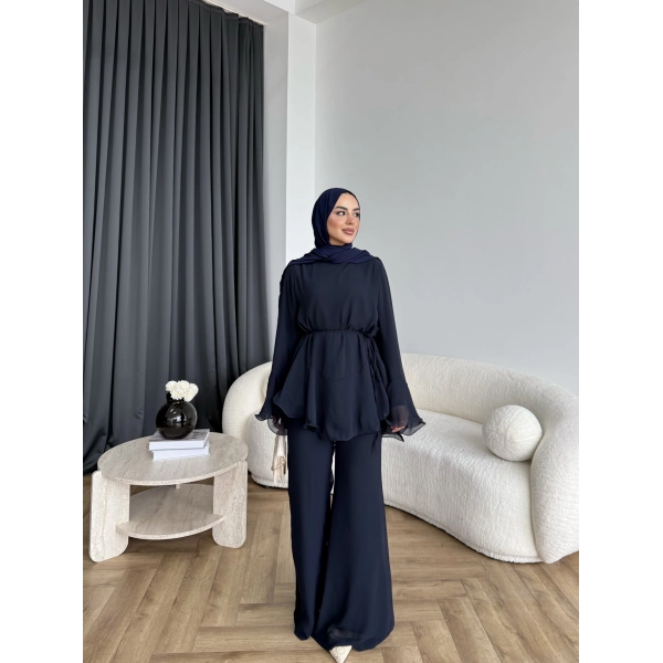 Hew - Eldar Şifon Takım - Lacivert - BAYRAMDAN SONRA 10-15 İŞ GÜNÜ İÇİNDE GELİCEKTİR