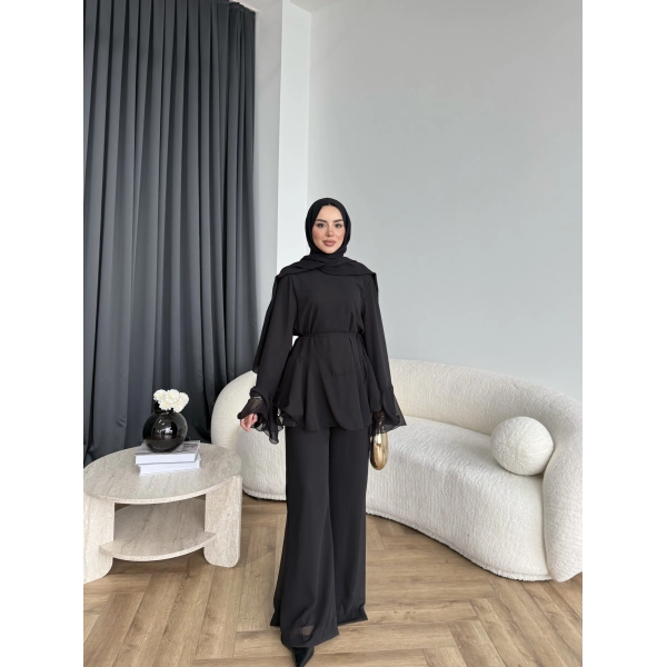 Hew - Eldar Şifon Takım - Siyah - BAYRAMDAN SONRA 10-15 İŞ GÜNÜ İÇİNDE GELİCEKTİR