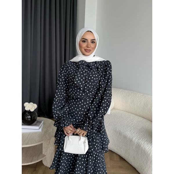 Tb - Ponpon Kat Kat Etekli Takım - Siyah