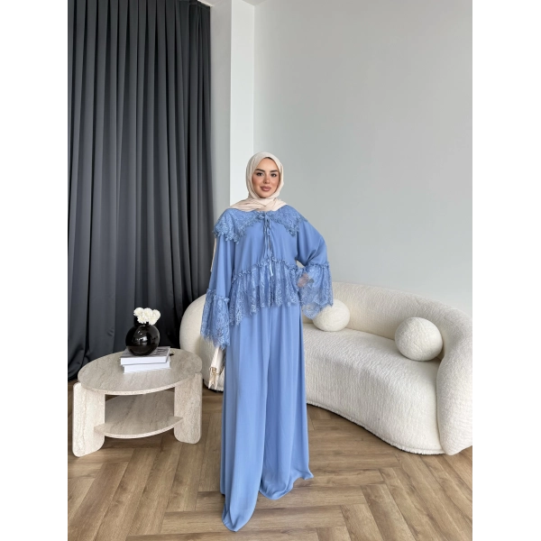 Ng - Julen Dantel Detay Takım - Mavi