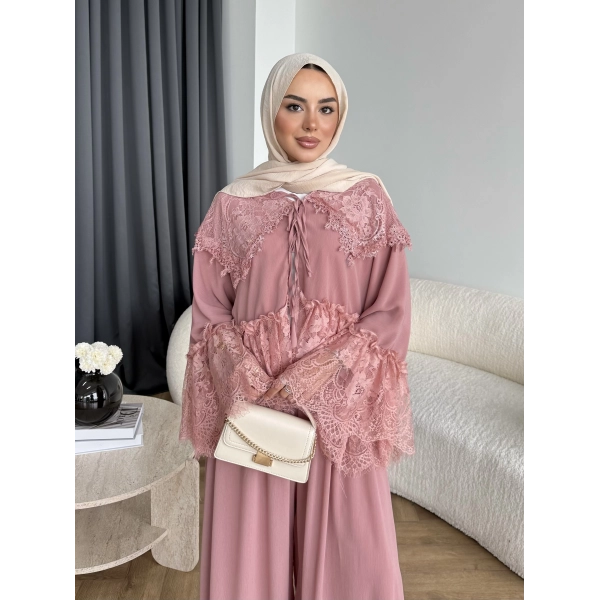 Ng - Julen Dantel Detay Takım - Pembe
