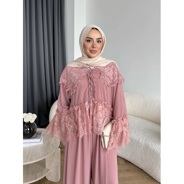 Ng - Julen Dantel Detay Takım - Pembe