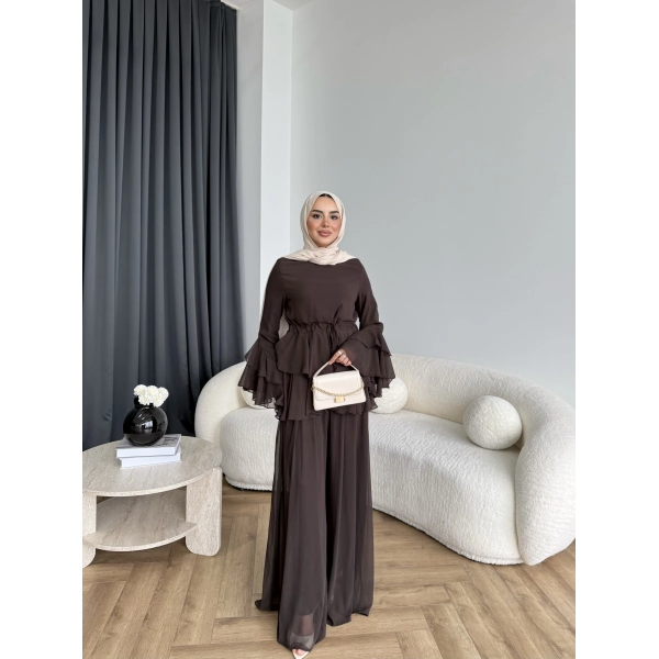 Ng - Lisany Şifon Takım - Kahve