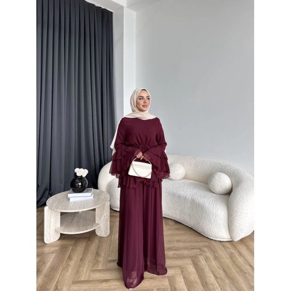 Ng - Lisany Şifon Takım - Bordo