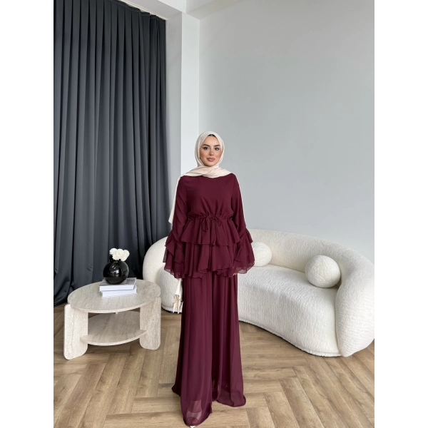 Ng - Lisany Şifon Takım - Bordo