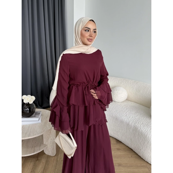 Ng - Lisany Şifon Takım - Bordo