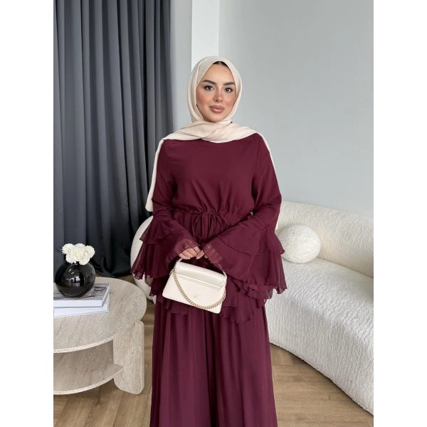 Ng - Lisany Şifon Takım - Bordo
