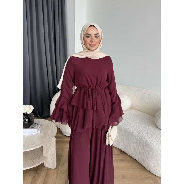 Ng - Lisany Şifon Takım - Bordo
