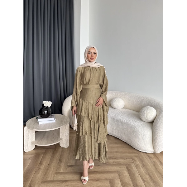 Tb - Gezce Kat Kat Etekli Takım - Yeşil
