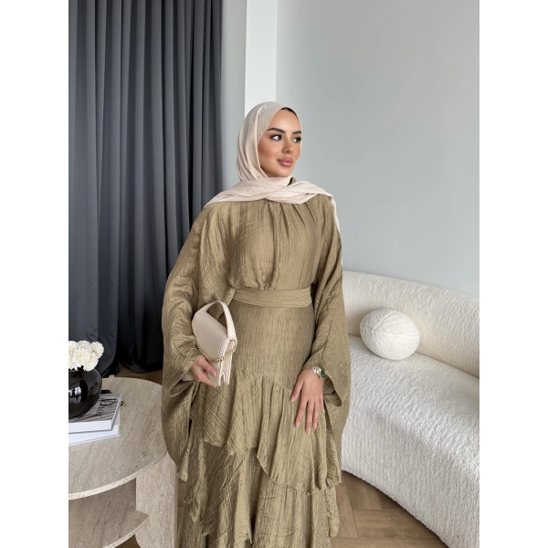 Tb - Gezce Kat Kat Etekli Takım - Yeşil