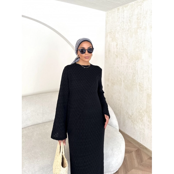 Ajur Elbise - Siyah