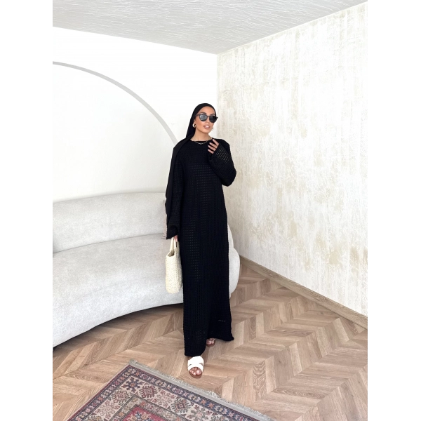 Ajur Elbise - Siyah