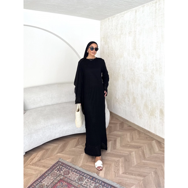 Ajur Elbise - Siyah