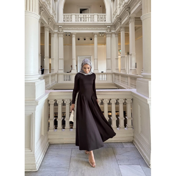 Alien Penye Elbise - Acı Kahve