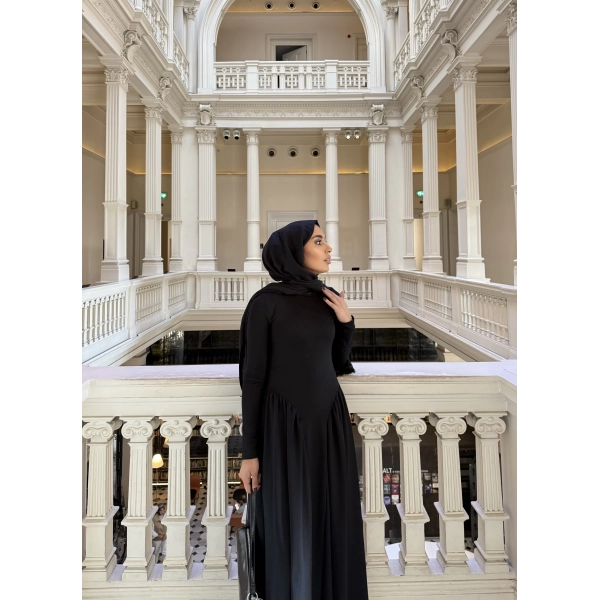 Alien Penye Elbise - Siyah