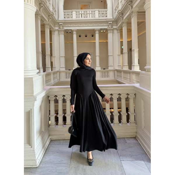 Alien Penye Elbise - Siyah