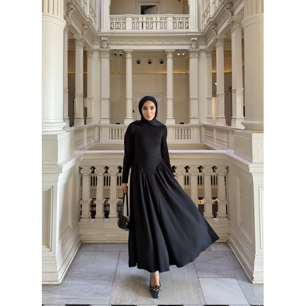 Alien Penye Elbise - Siyah