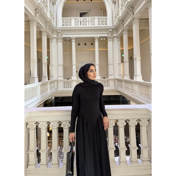 Alien Penye Elbise - Siyah