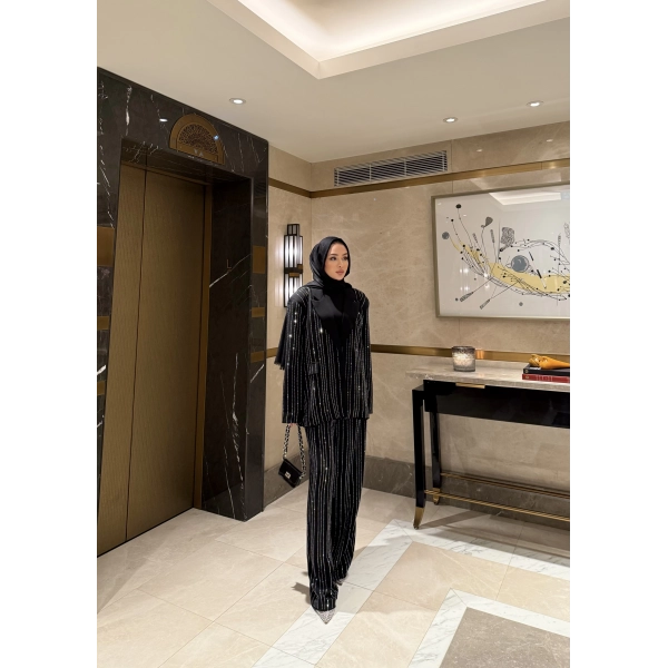 Asil Pırlanta Ceketli Takım - Siyah