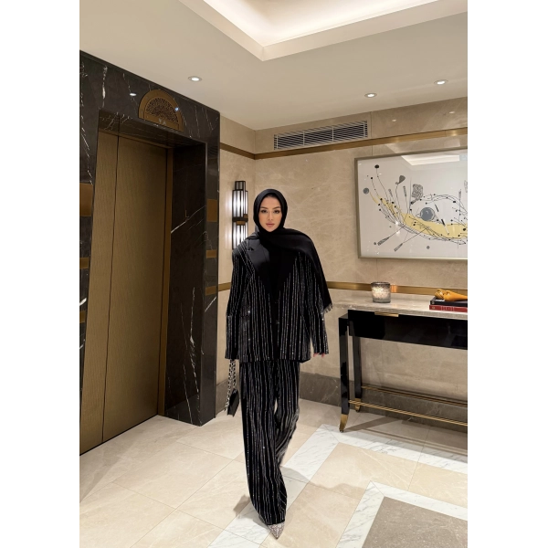 Asil Pırlanta Ceketli Takım - Siyah