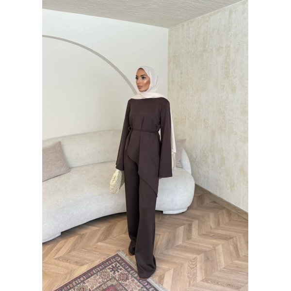 Bedal Asimetrik Modal Takım - Acı Kahve