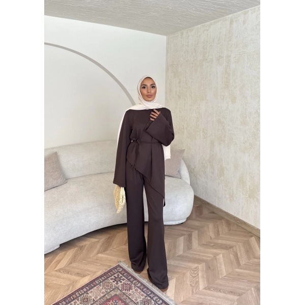 Bedal Asimetrik Modal Takım - Acı Kahve