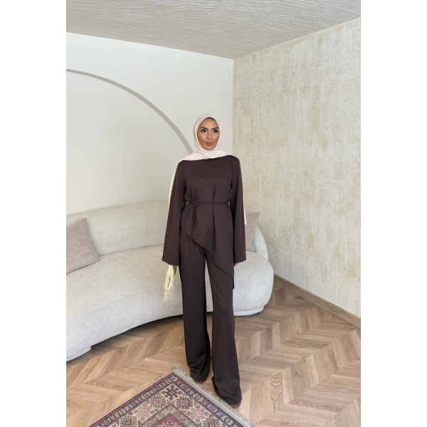 Bedal Asimetrik Modal Takım - Acı Kahve