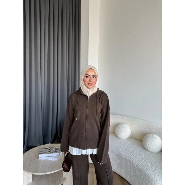 Berlin Triko Takım - Kahve