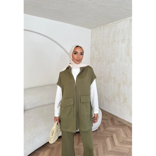 Bluen yelekli Takım - Yeşil