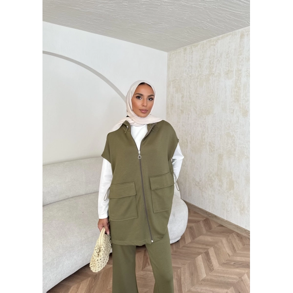 Bluen yelekli Takım - Yeşil