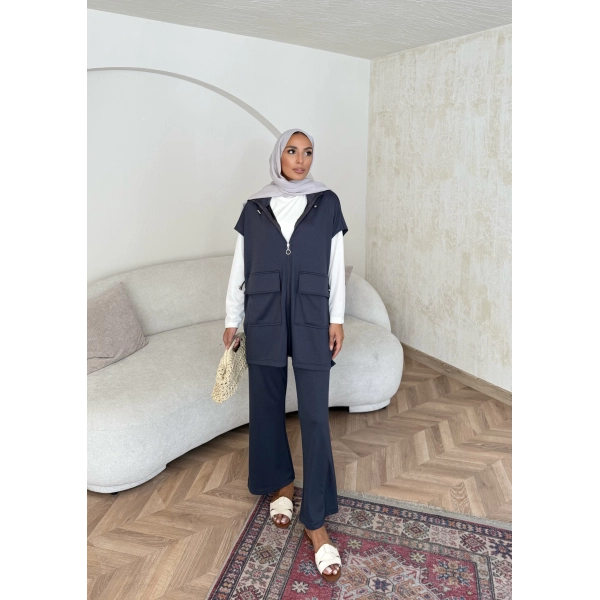 Bluen Yelekli Takım - Antrasit