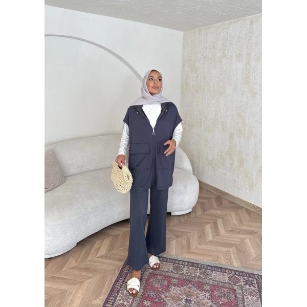 Bluen Yelekli Takım - Antrasit