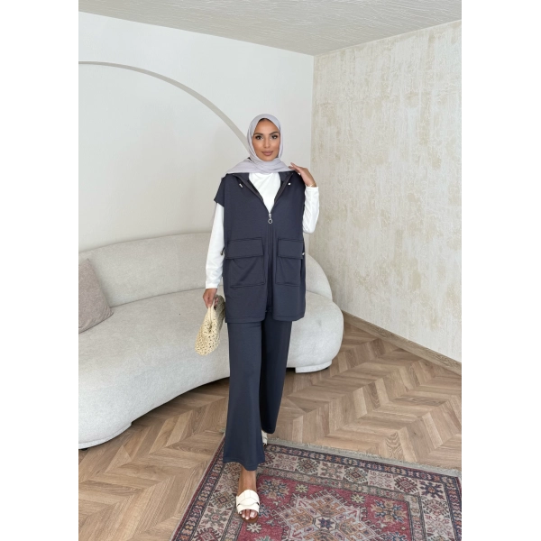 Bluen Yelekli Takım - Antrasit