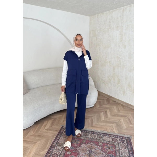 Bluen Yelekli Takım - Lacivert
