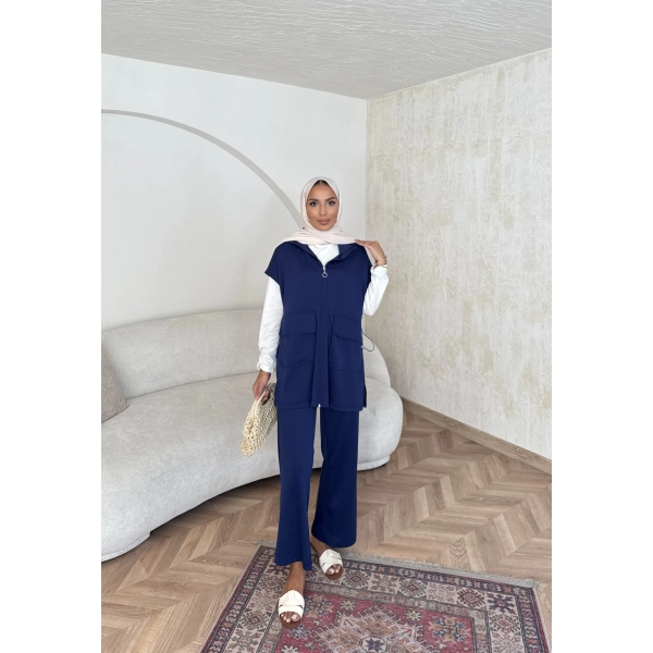 Bluen Yelekli Takım - Lacivert