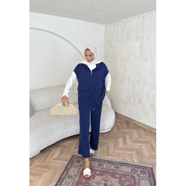 Bluen Yelekli Takım - Lacivert
