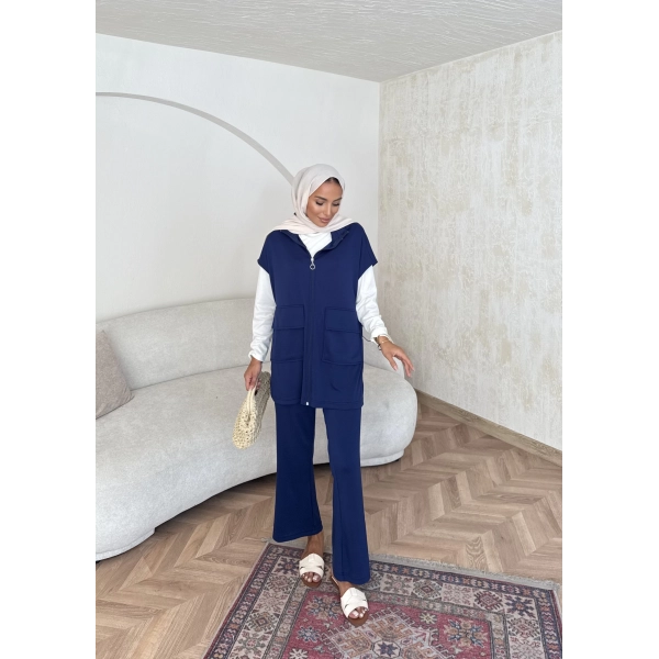 Bluen Yelekli Takım - Lacivert