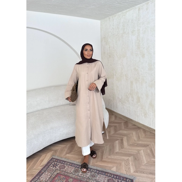 Bulster Müslin Gömlek - Bej