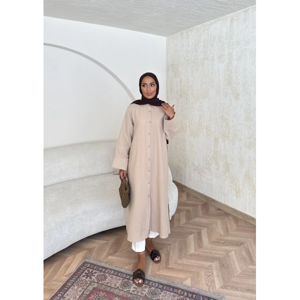 Bulster Müslin Gömlek - Bej