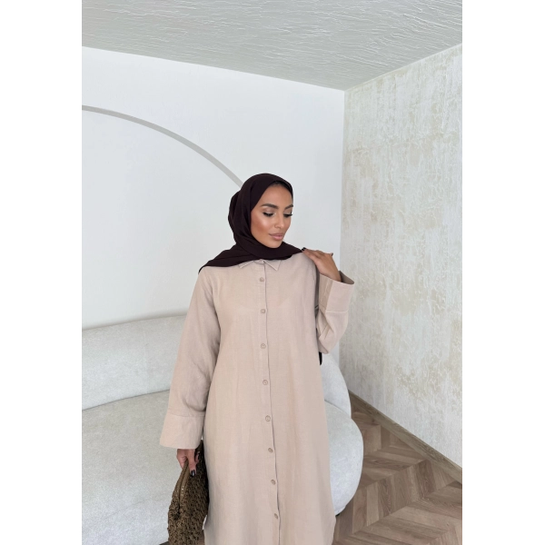 Bulster Müslin Gömlek - Bej